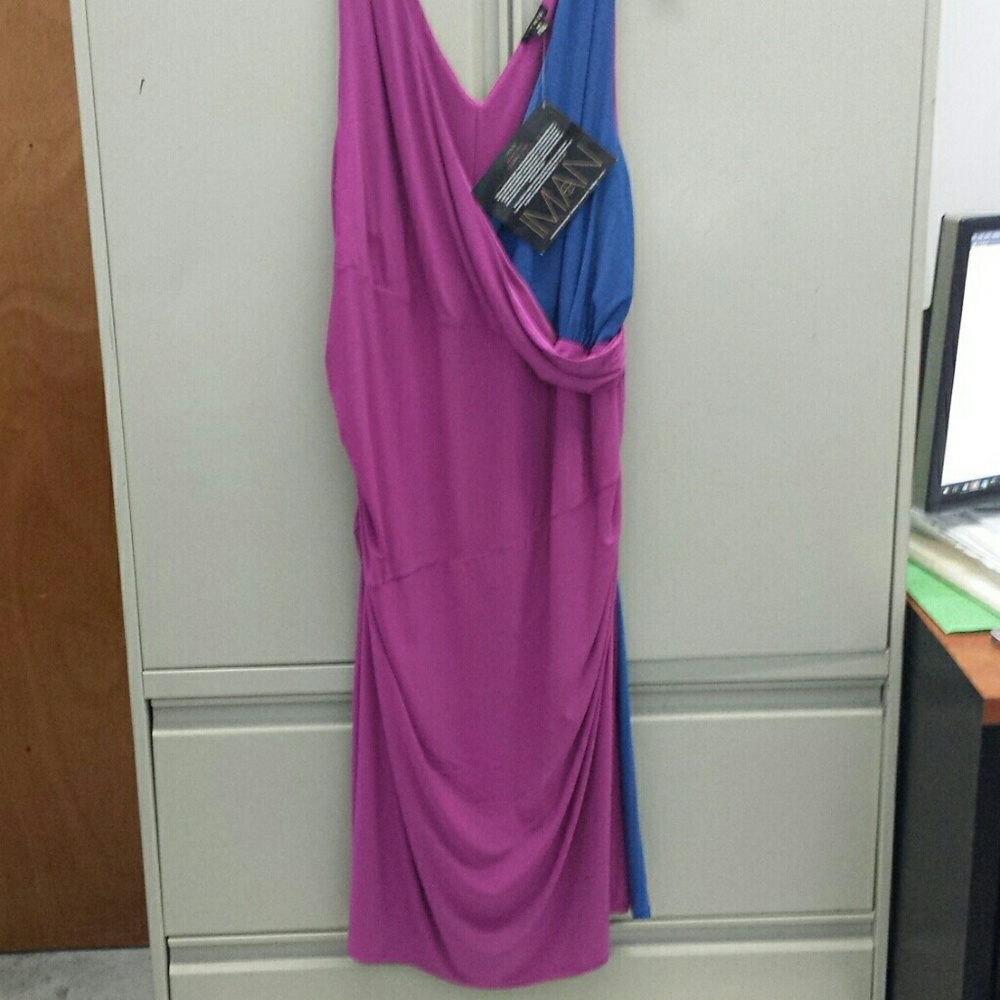 IMAN Purple Blue Dress